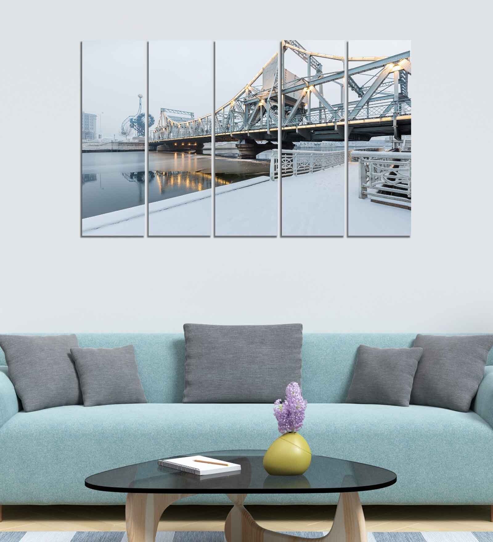 Buy Bridge View Wood Framed Velvet Laminated Art Print by Wens at 37 OFF by Wens Pepperfry
