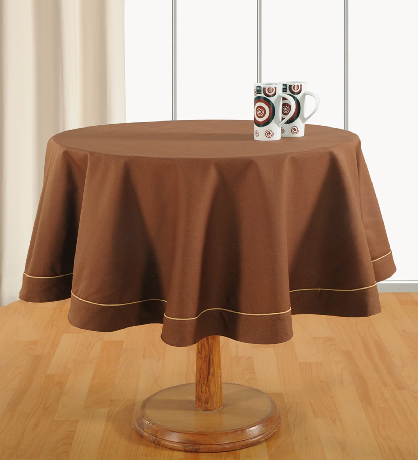 Buy Solid (70x70) Brown Cotton Table Cloth at 36% OFF by Swayam | Pepperfry