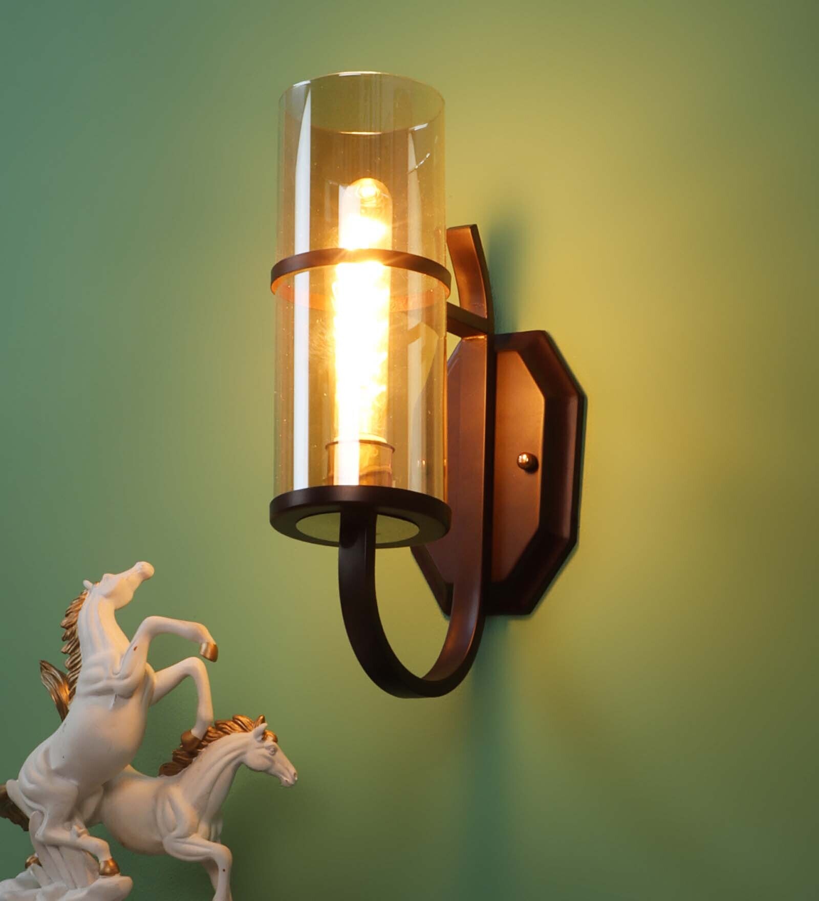 Buy Naeva Brown Mild Steel Wall Sconces by LeArc Designer Lighting at