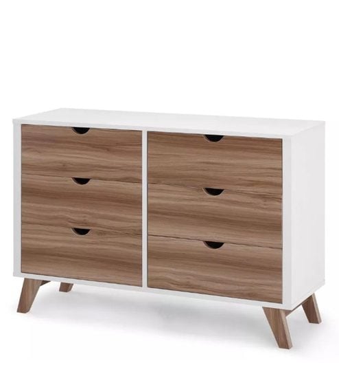 Buy Brissa Chest Of Drawer In White Walnut Colour By Home City
