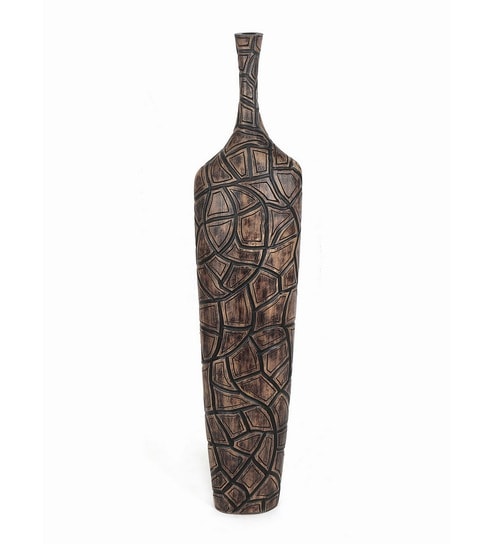 Buy Brown Floor Crack Abstract Resin Vase By Home Online Floor