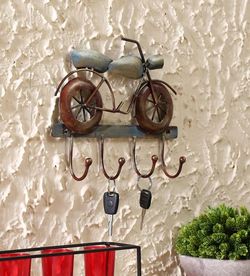 Buy Brown Iron Bike Hook Wall Decor By Vedas Online Novelty