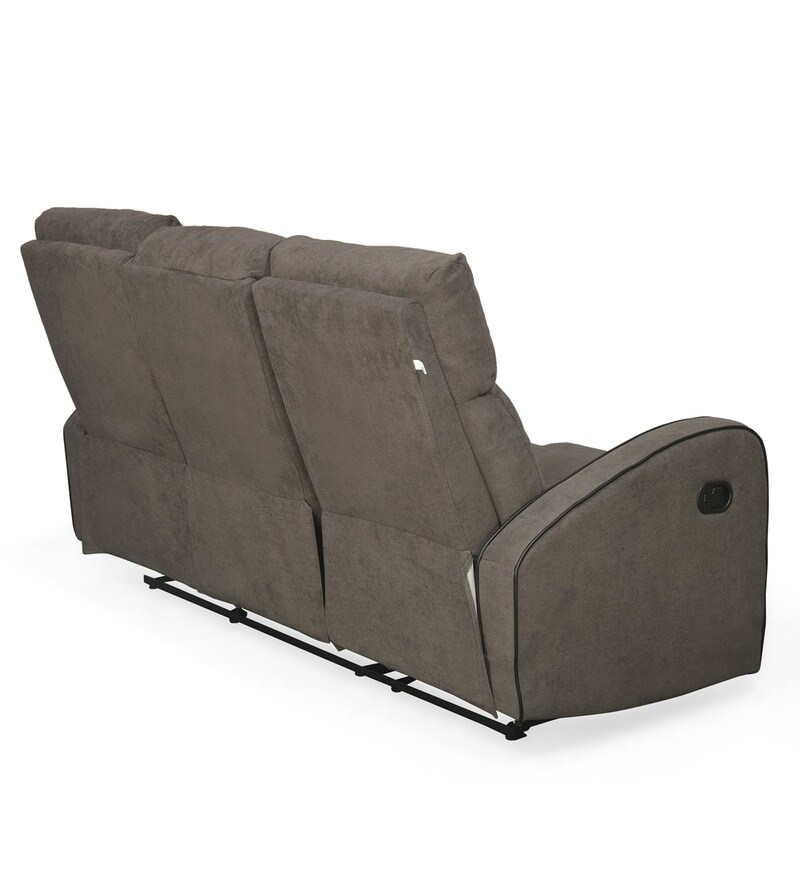 Buy Bradley Three Seater Recliner Sofa in Grey Colour By Nilkamal