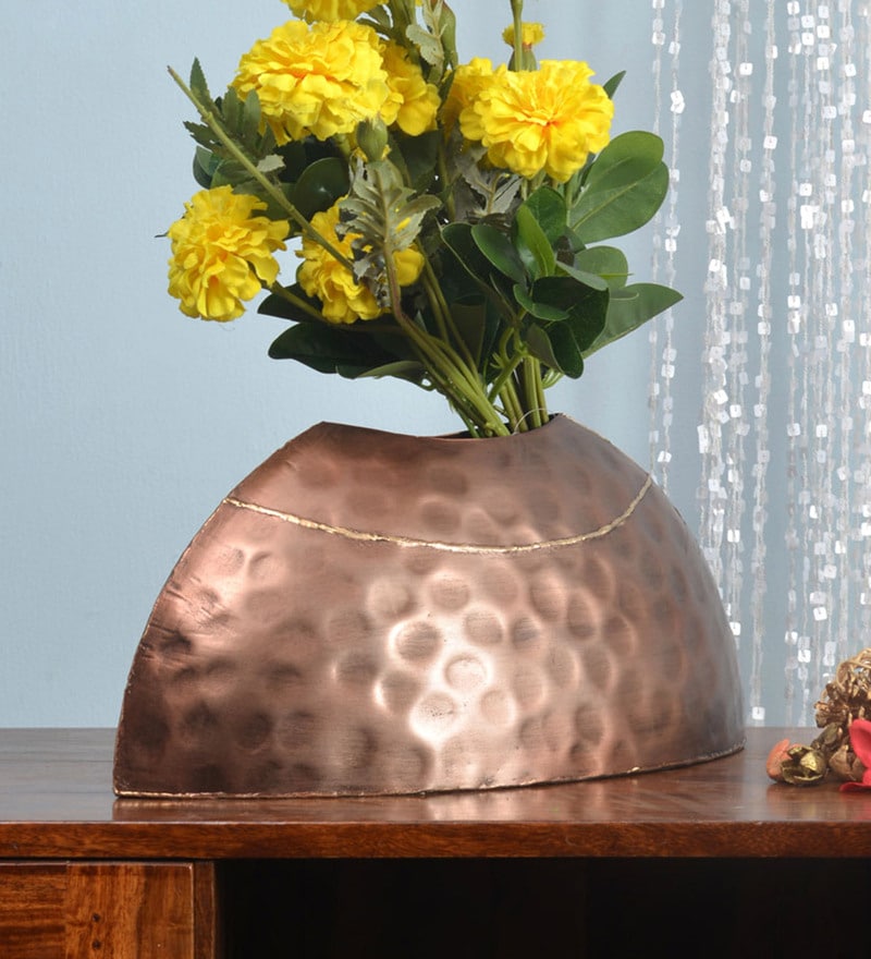 Buy Brass Iron Nafeeri Small Vase By Manor House Online Metal