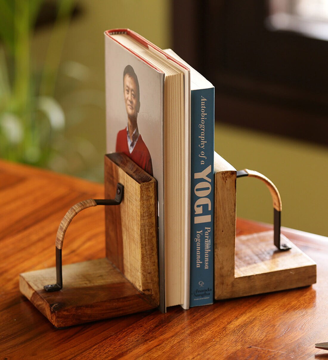 Buy Multicolour Exclusivelane Cane Handwoven Bookend Online Bookends