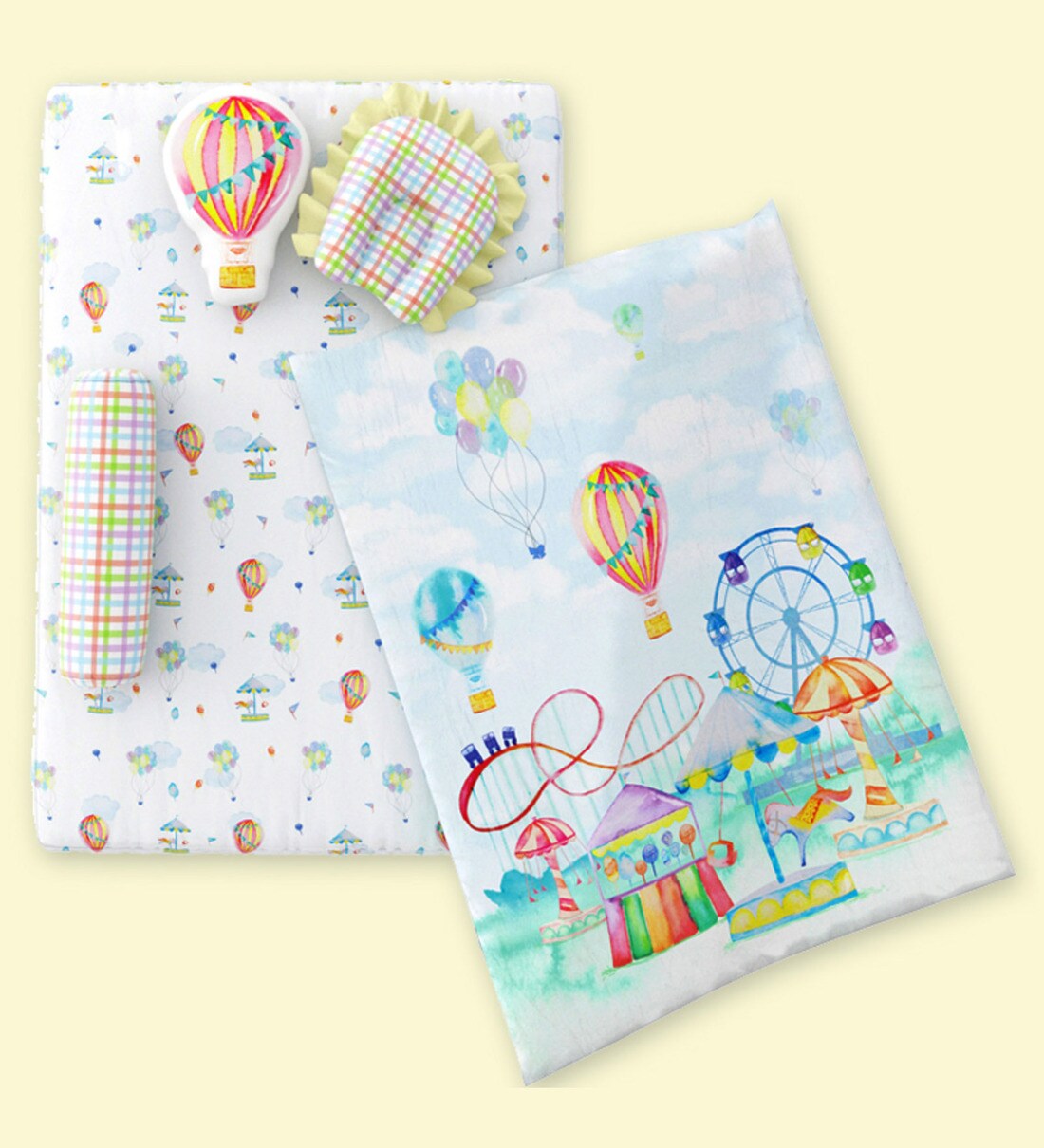 Buy Carnival 6pc Organic Baby Bedding Set in Multicolour by Fancy Fluff