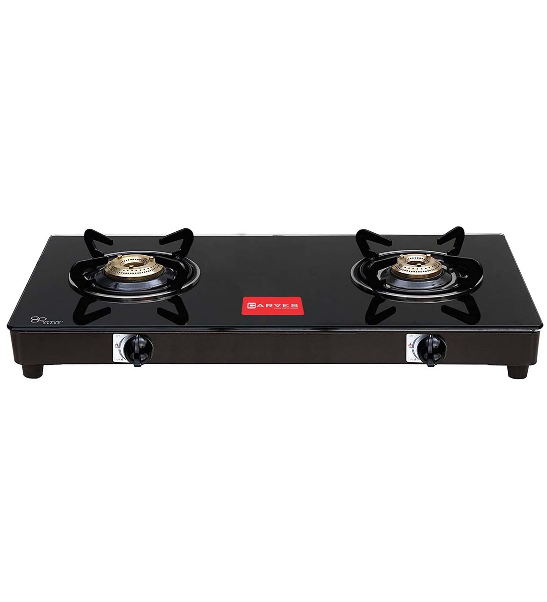 Buy CARVES 2 Burner Smart Glass MS Frame Gas Stove LPG Gas Stove (ISI