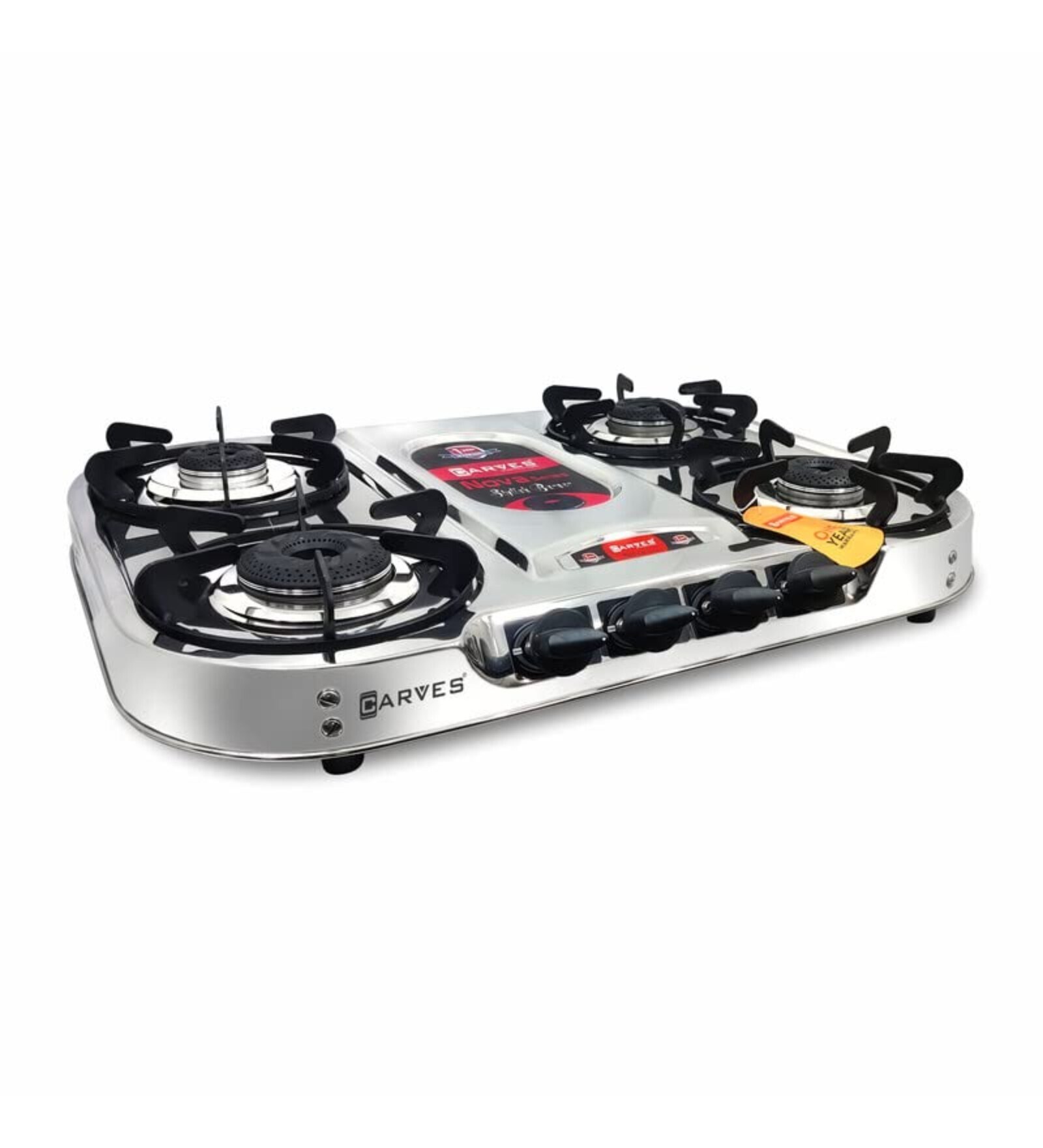 Buy CARVES 4 Burner Qauttro Nova Series Stainless Steel LPG Gas Stove