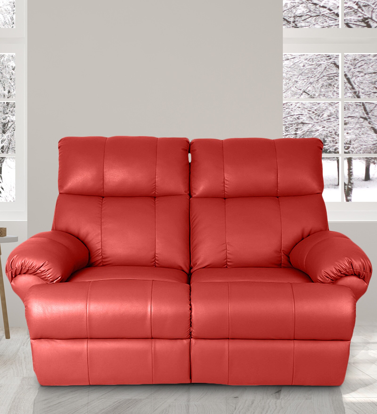 Buy Casa Two Seater Manual Recliner in Red Colour by Little Nap Designs Online Manual 2 Seater