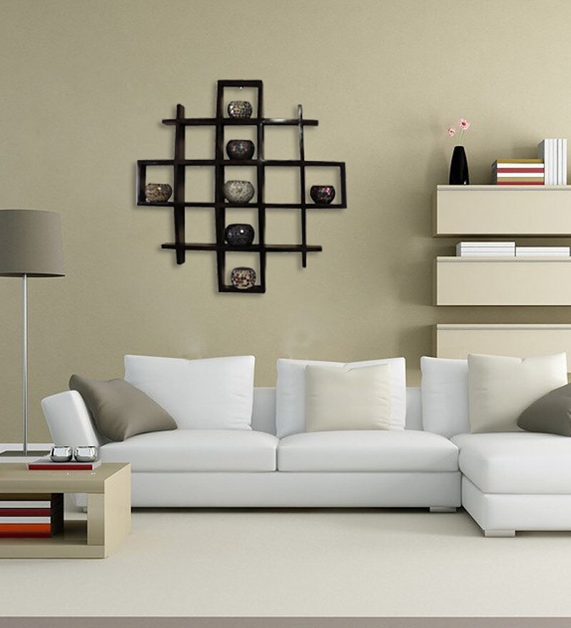 Cayenne Mango Wood Wall Display Rack by Market Finds Online