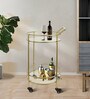 Corsica Designs Cara Metal Bar Trolley In Gold Finish