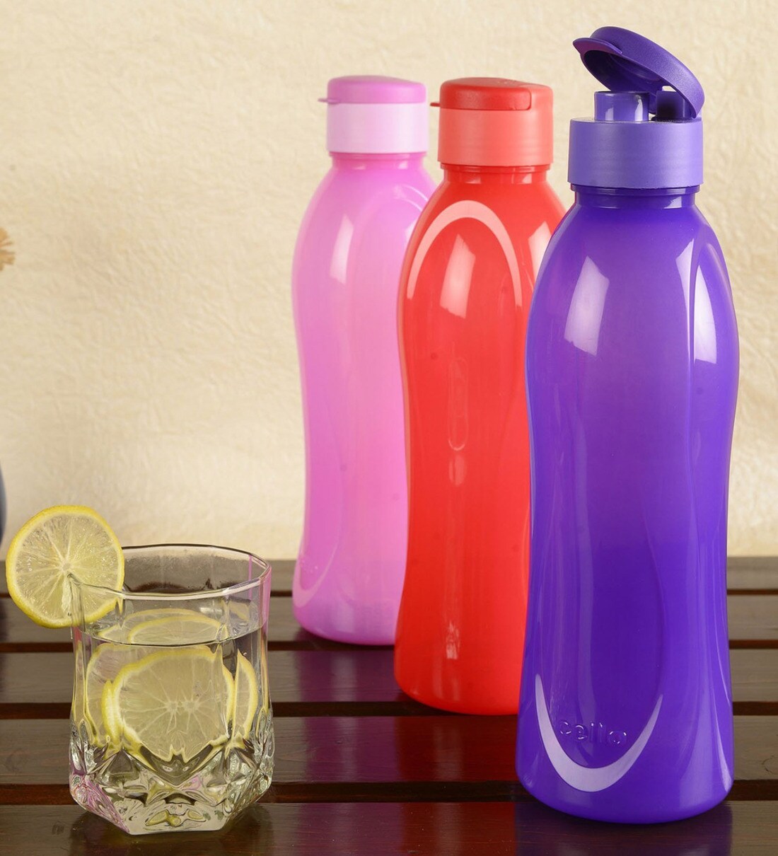 Buy Plastic Multicolour 1000 ML Bottle Set of 5 By Cello Online