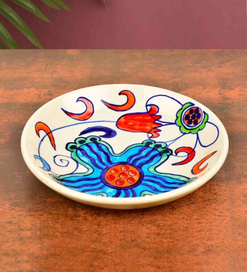 hand painted floral plates