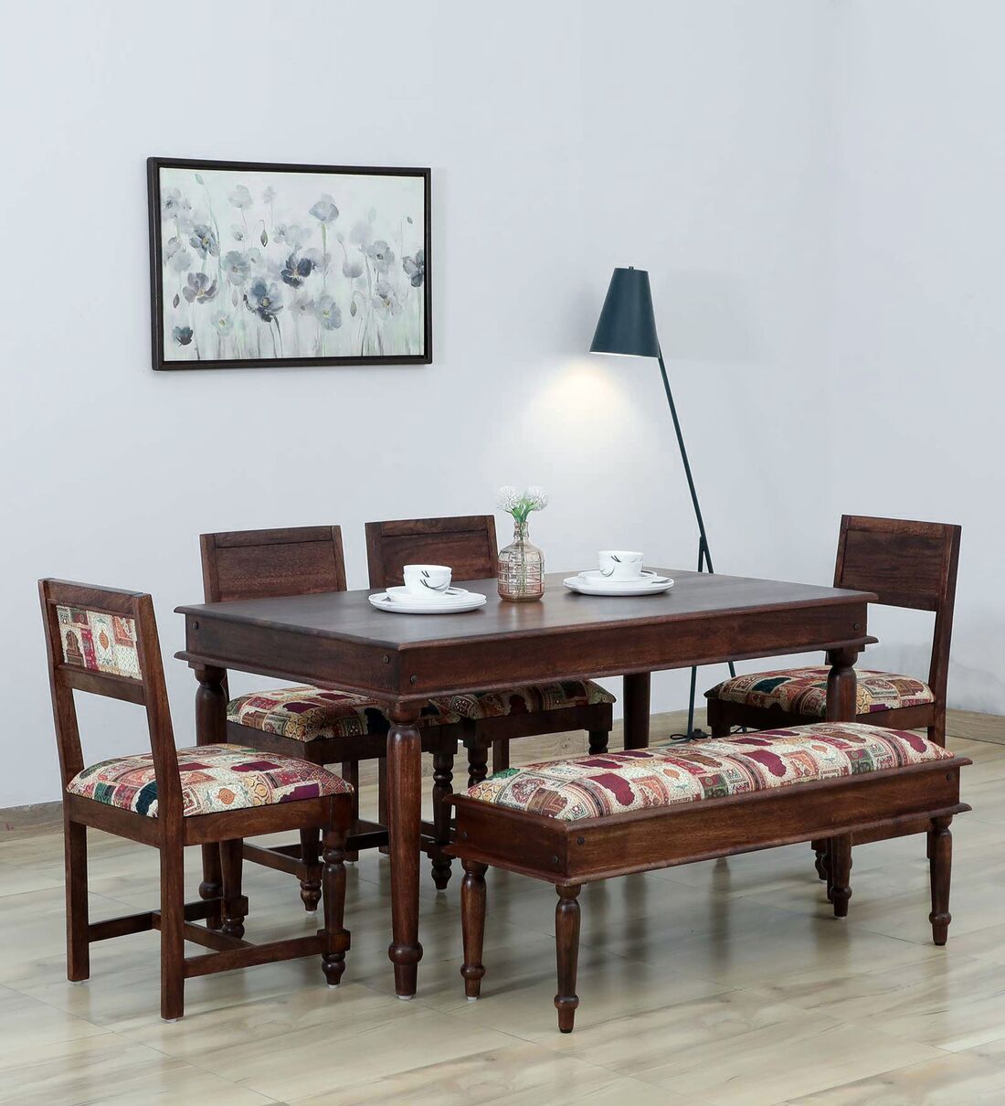 Buy Chippa Solid Wood 6 Seater Dining Set In In Scratch Resistant In