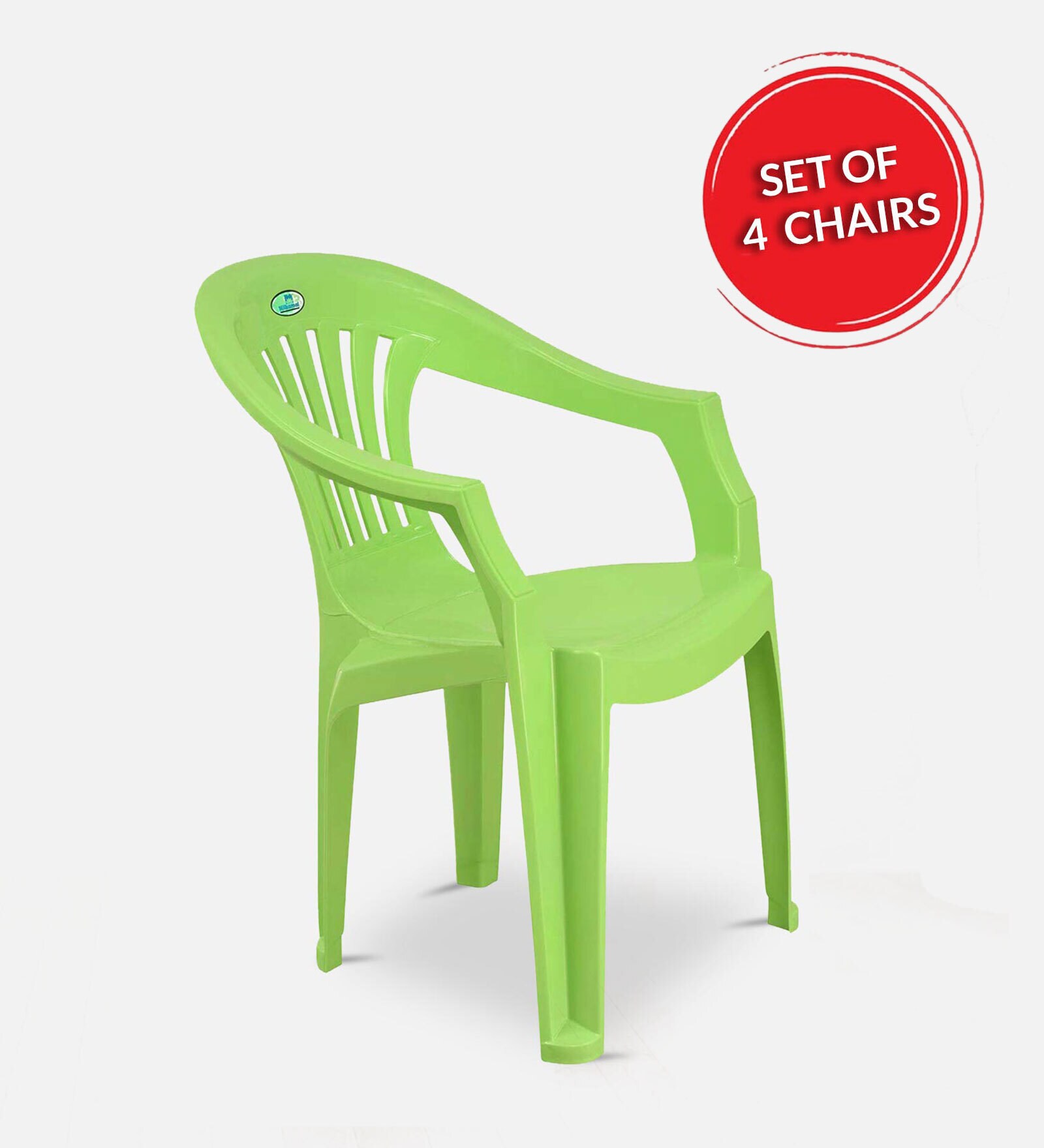 Buy CHR2101P Plastic Chair in Green Colour , Set of 4 at 15 OFF by