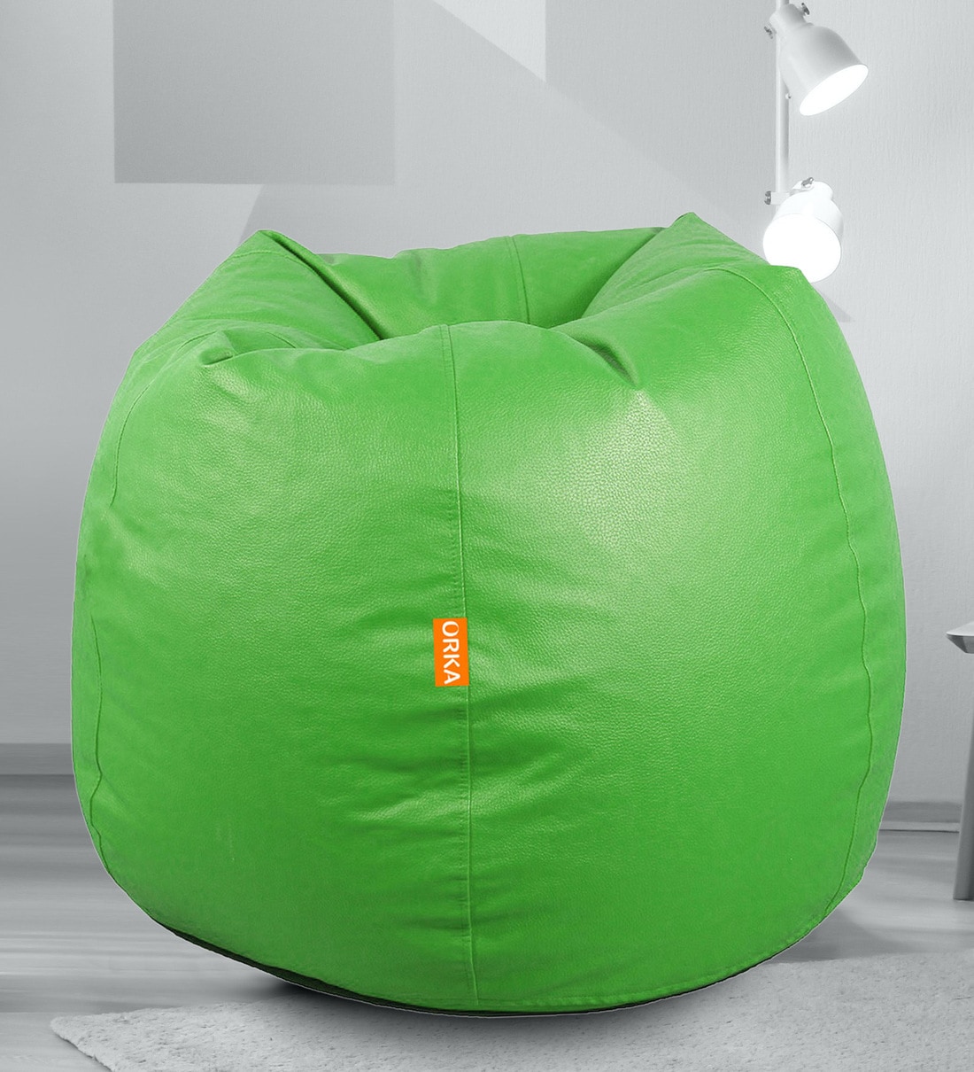 Buy Classic XL Bean Bag with Beans in Green Colour at 38 OFF by Orka