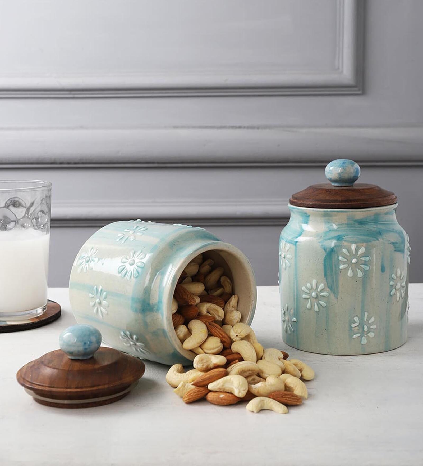 Buy Classic (Set of 2) Ceramic Storage Jar by MIAH Decor at 20 OFF by