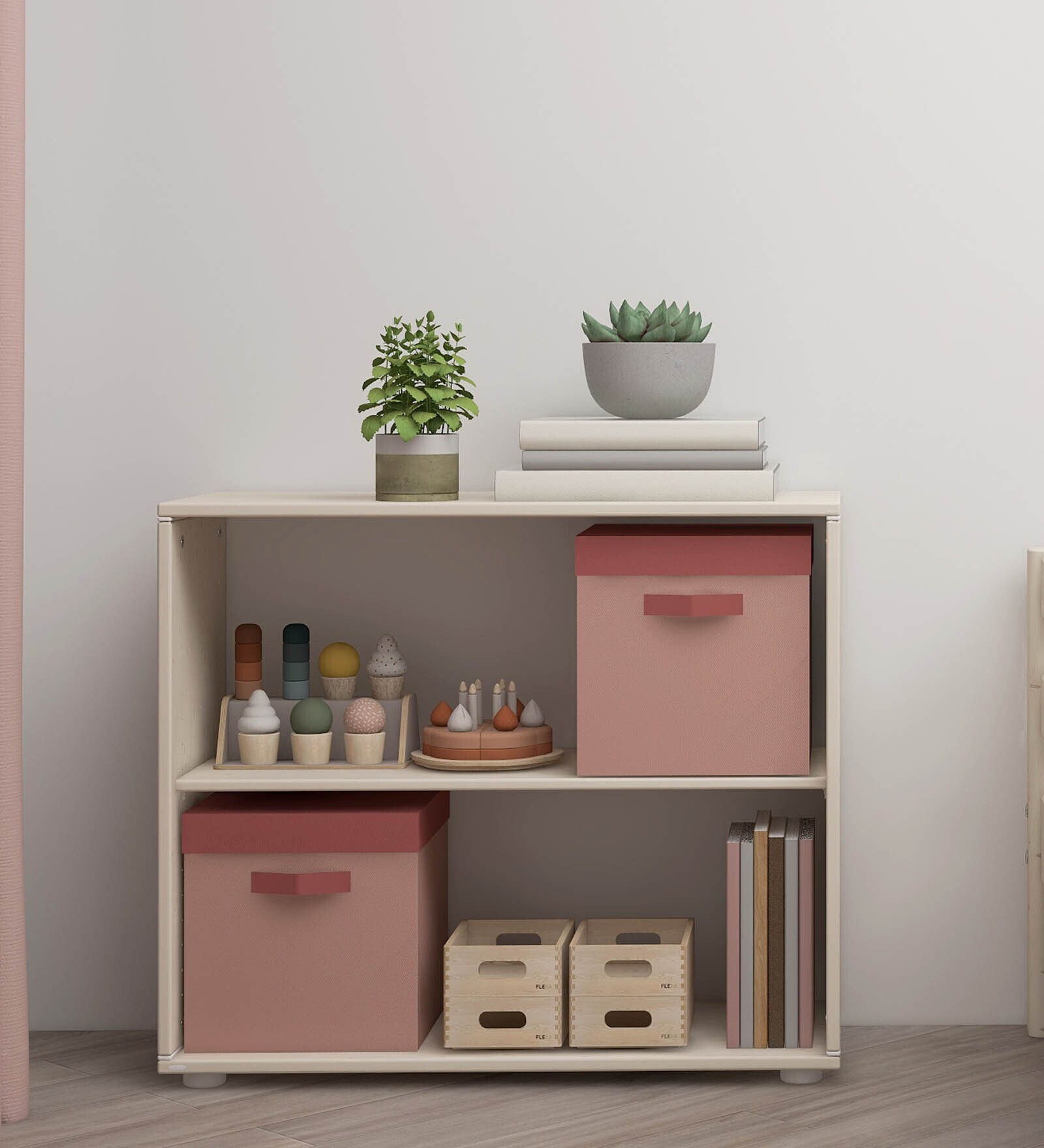 Buy Classic Solid Wood Kids Bookshelf in White Finish Online Kids