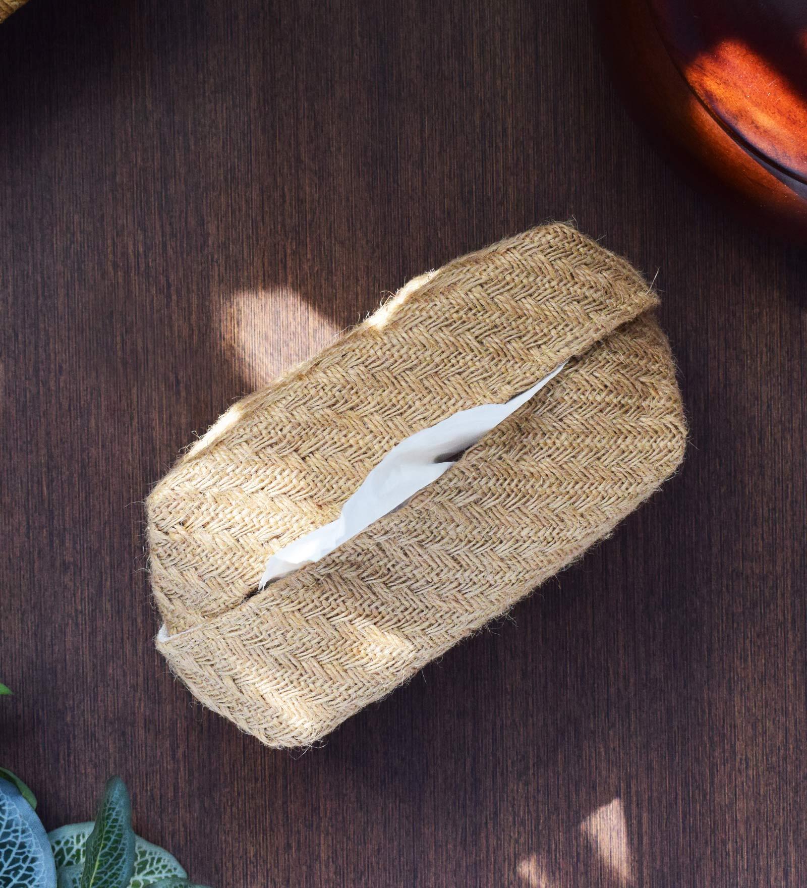 Buy Ikra Brown Jute Tissue Holder Online Tissue Holders Kitchen and
