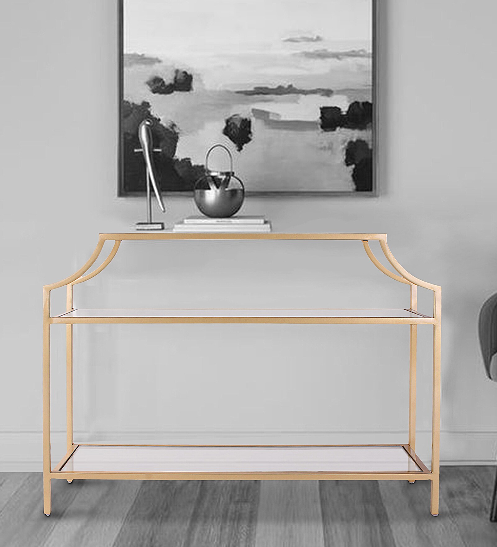 Buy Clifton Console Table In Golden Powder Colour at 17 OFF by
