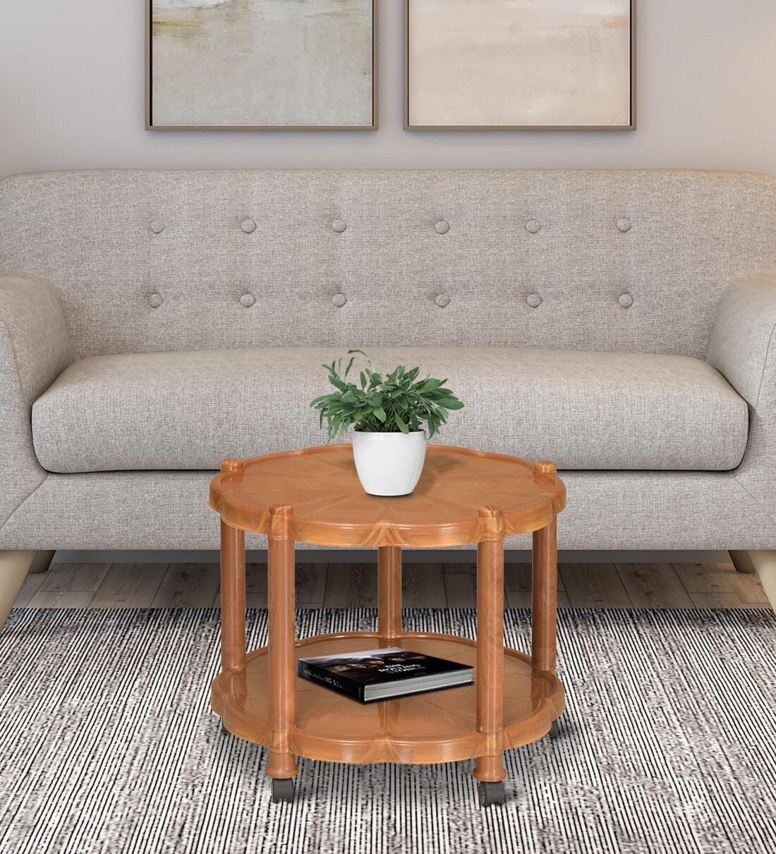 Buy Coffee Plastic Coffee Table in Pear Wood Colour at 27 OFF by