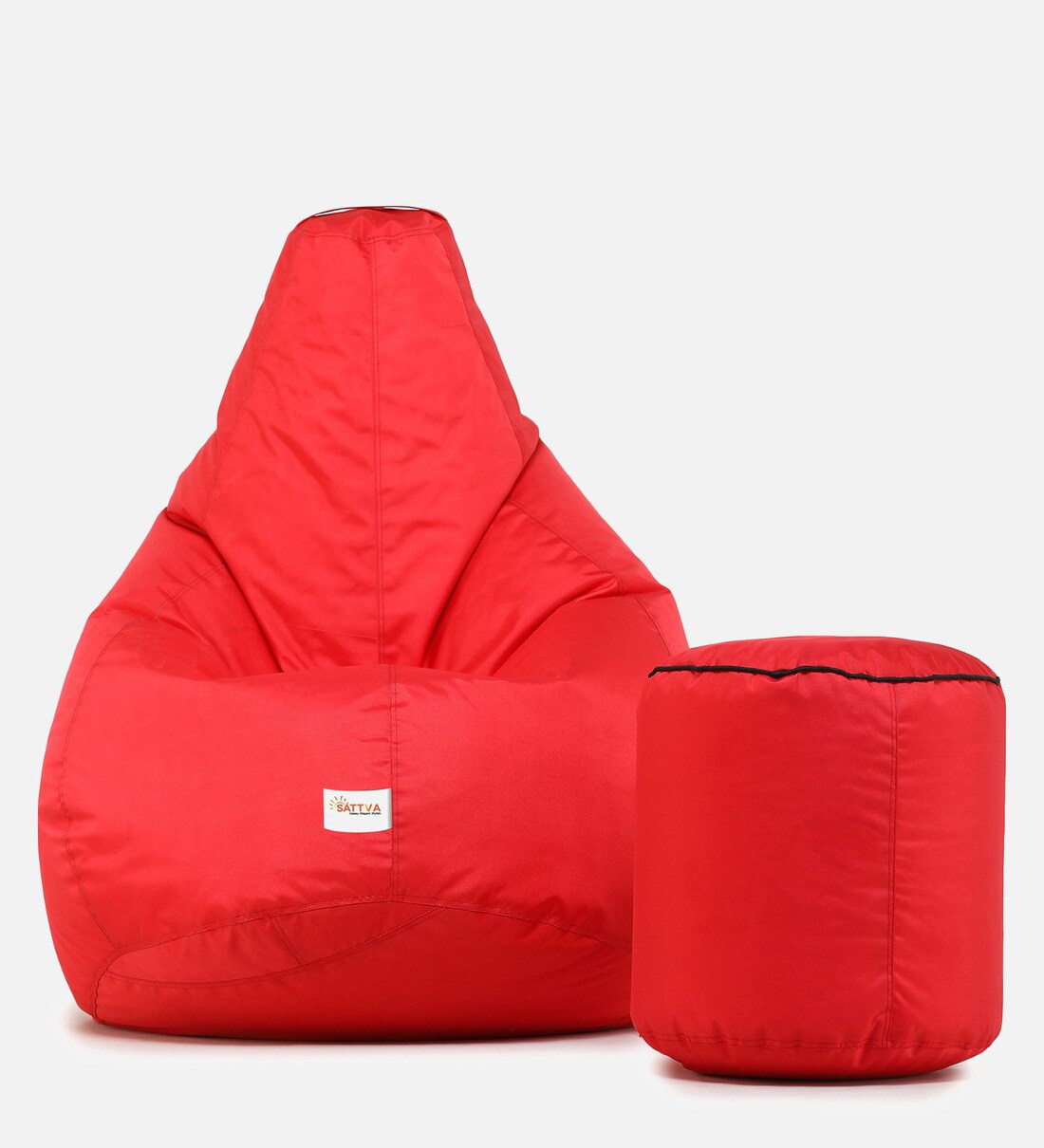 Buy Combo Classic XXL All Weather Outdoor Bean Bag & Round Pouffe with