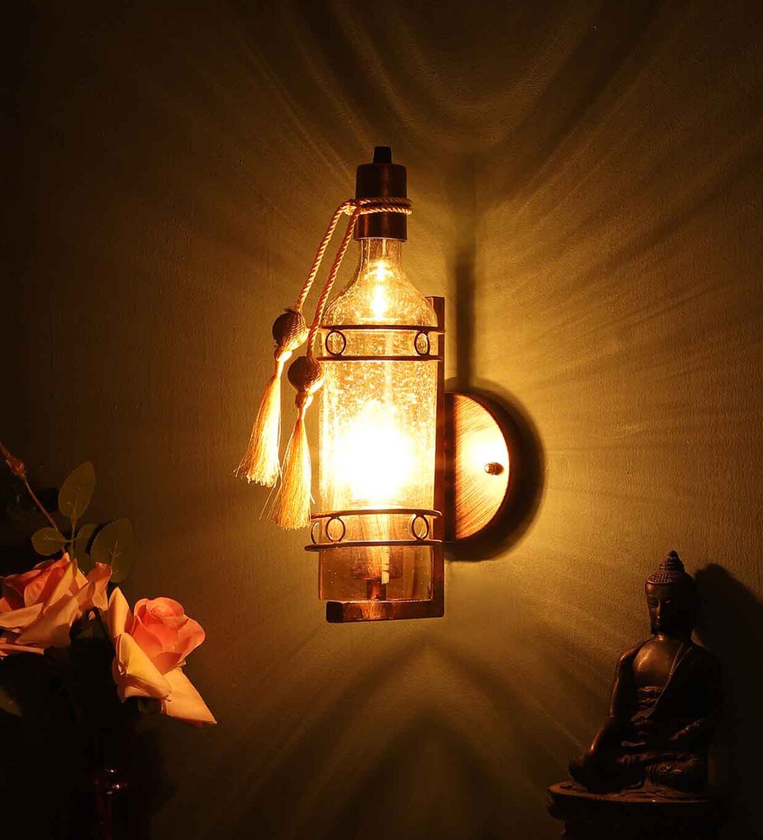 Buy Magalie Copper Metal Novelty Wall Light by Eliante by Jainsons