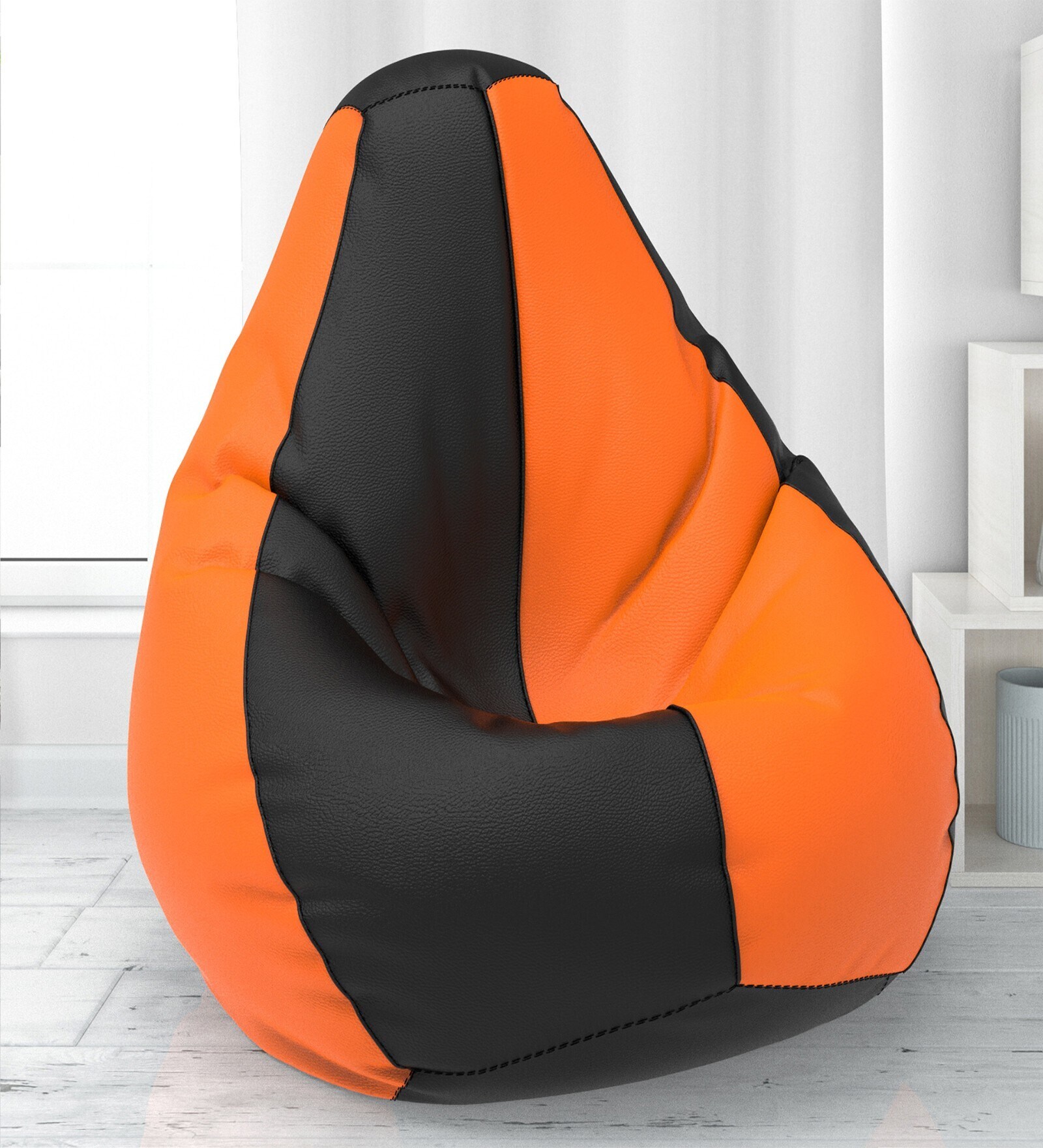 Buy DropHug XXXL Bean Bag With Beans In Black Orange At 50 OFF By