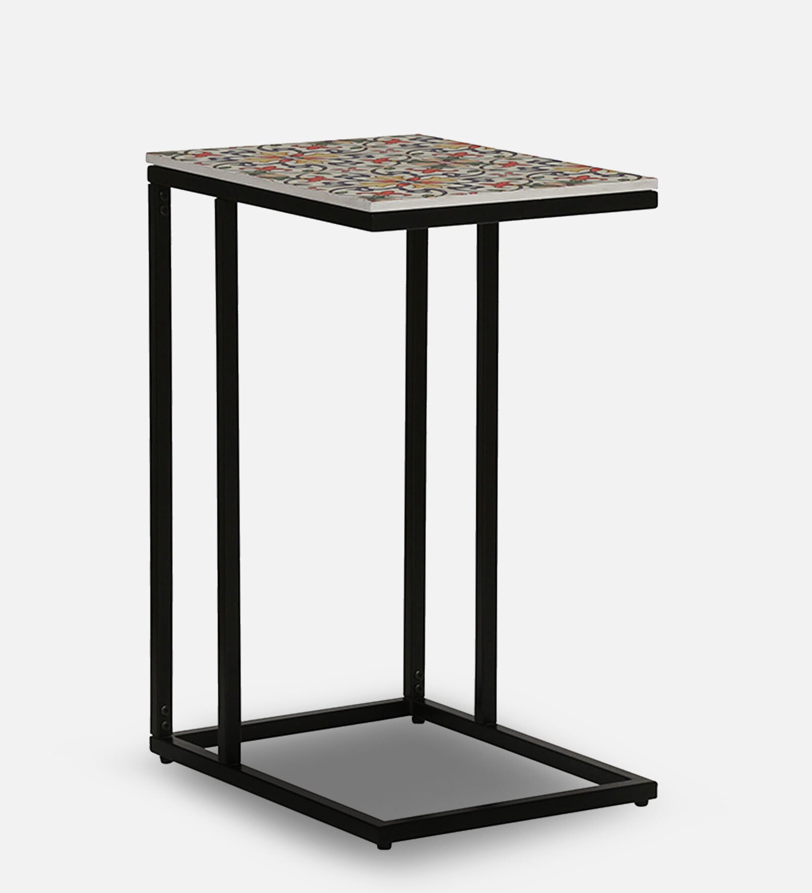 Buy Comoros Metal CShape End Table In Black Colour Online C Shaped