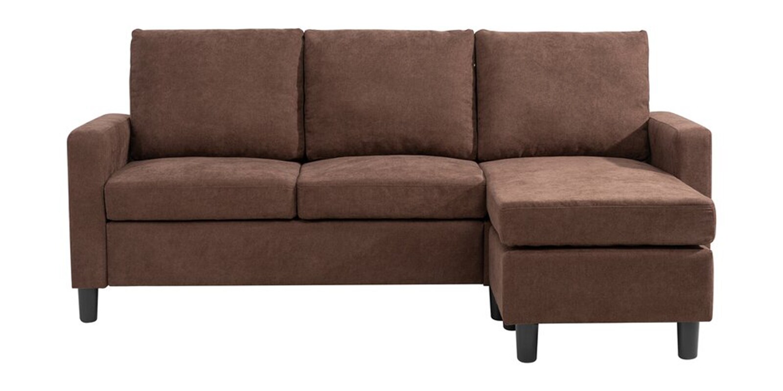 Buy Corby Fabric LHS Sectional Sofa in Brown Colour Online Lawson LHS