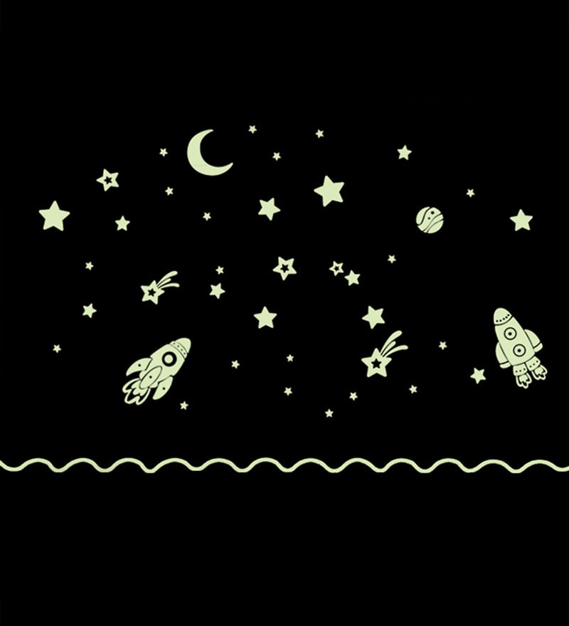 Buy Night Star Radium Theme Vinyl Wall Sticker By Cortina Online