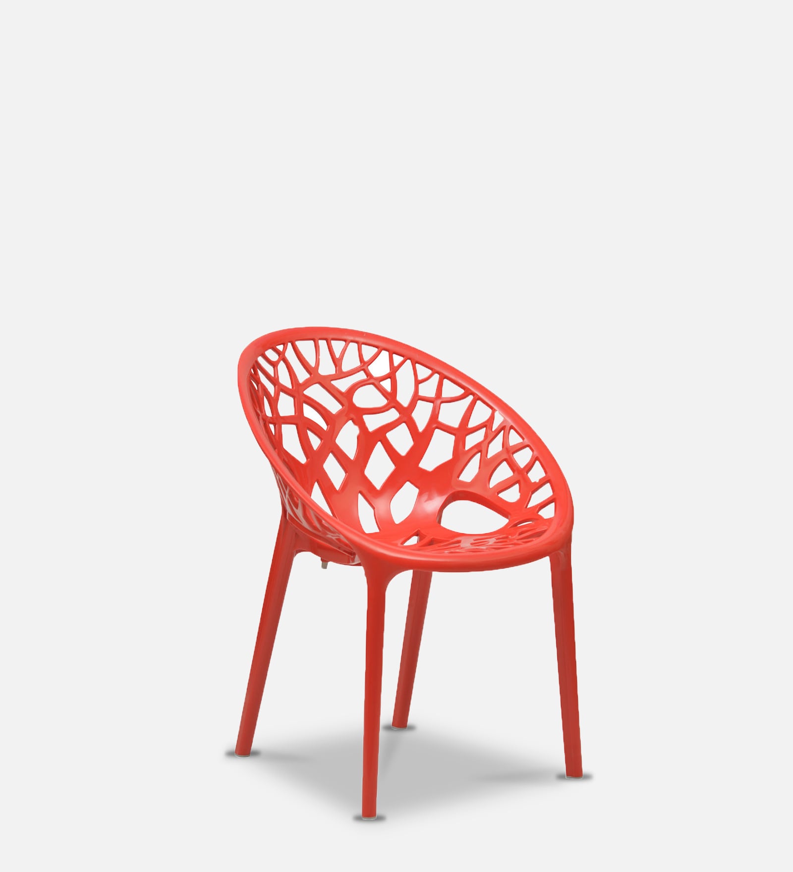Buy Crystal Plastic Chair in Bright Red Finish Online Plastic Chairs
