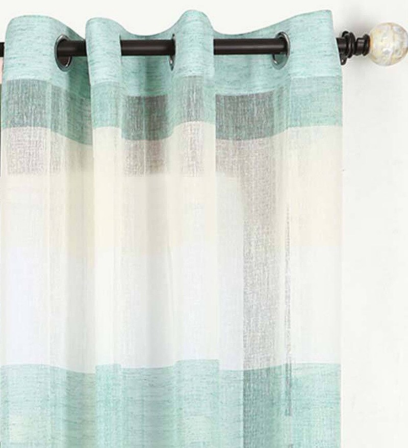 Buy Orange And Pink Polyester 5x4 6 Feet Window Curtain Set Of 2