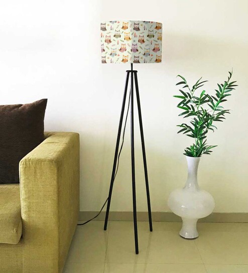 Buy Cute Owl Designer Tripod Floor Lamp In Multcolour By Nutcase