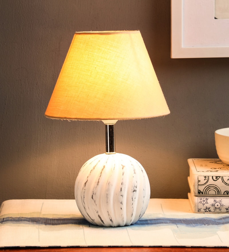 yellow tripod table lamp