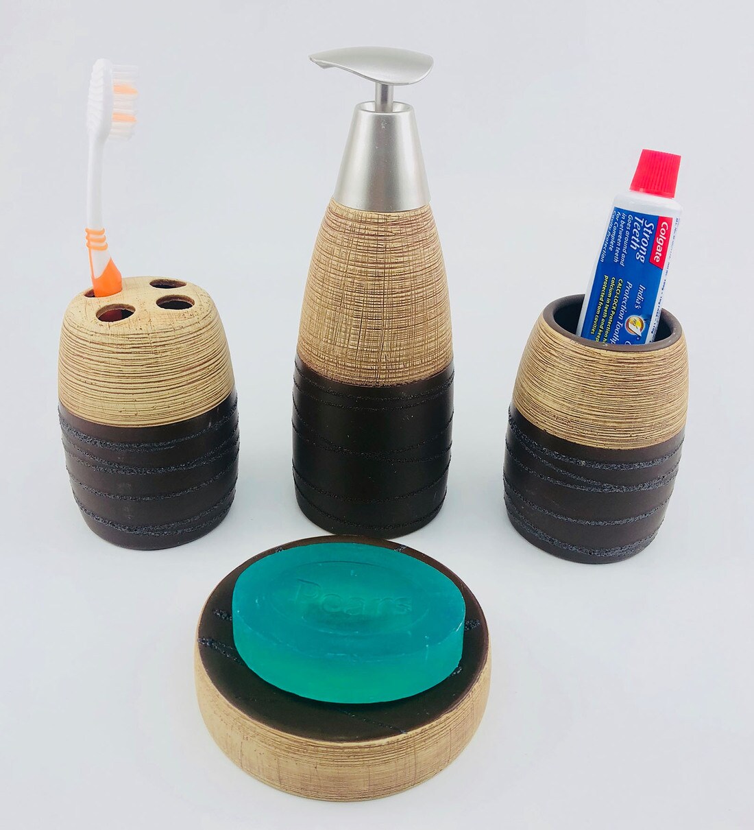 Buy Go Hoooked Ceramic Counter Top Bathroom Accessories in Multicolour