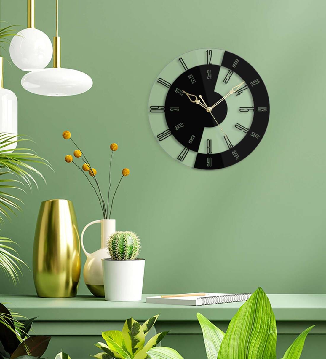 Buy Multicolour Acrylic Designer Roman Modern Wall Clock Online Modern Wall Clocks