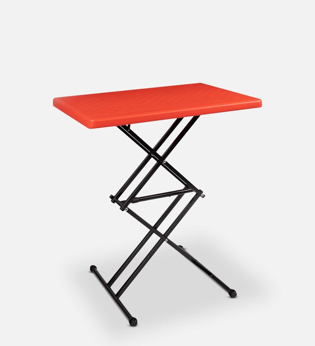 Buy Dillon Portable Table in Red Finish with Adjustable Height Online