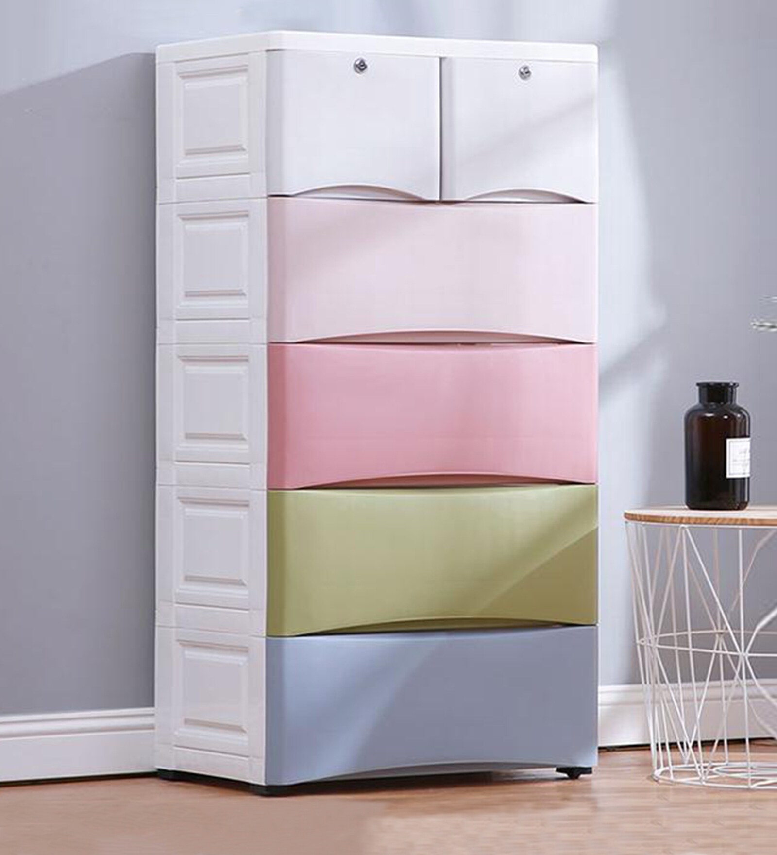 Buy Six Shelves Chest of Drawers in Multicolour Online Kids Chest of Drawers Kids Chest of