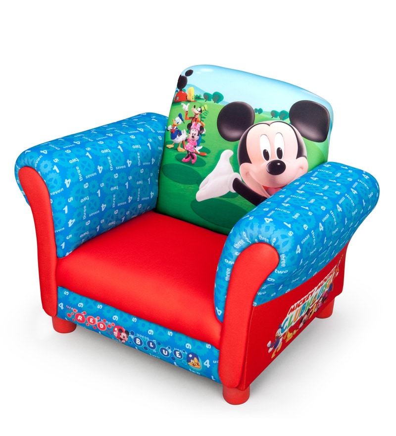 Disney Mickey Mouse Hardwood Upholstered Chair In Multi Color By Cot Candy