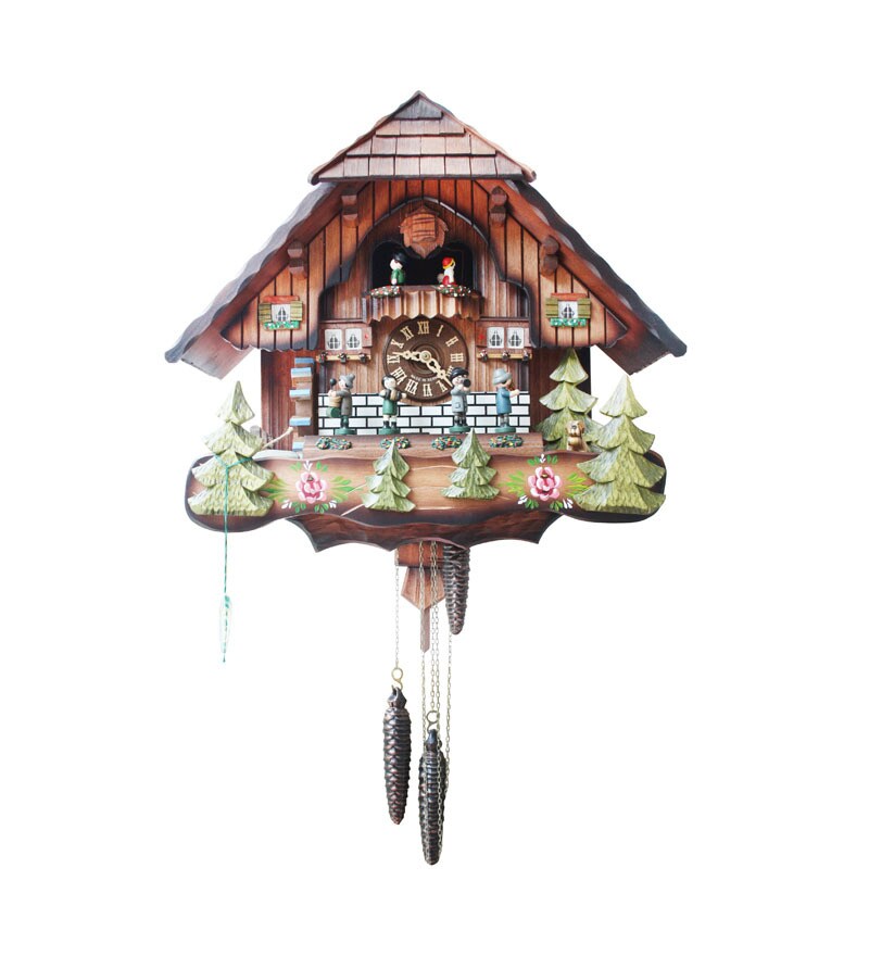 Buy EStudio Wood 23.6 x 18.11 Inch Attractive Cuckoo Clock Online Cuckoo Clocks Clocks