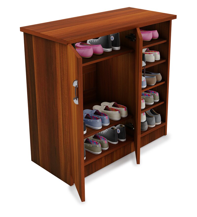 Buy Easton Shoe Rack in Rosewood Colour by Nilkamal Online Modern