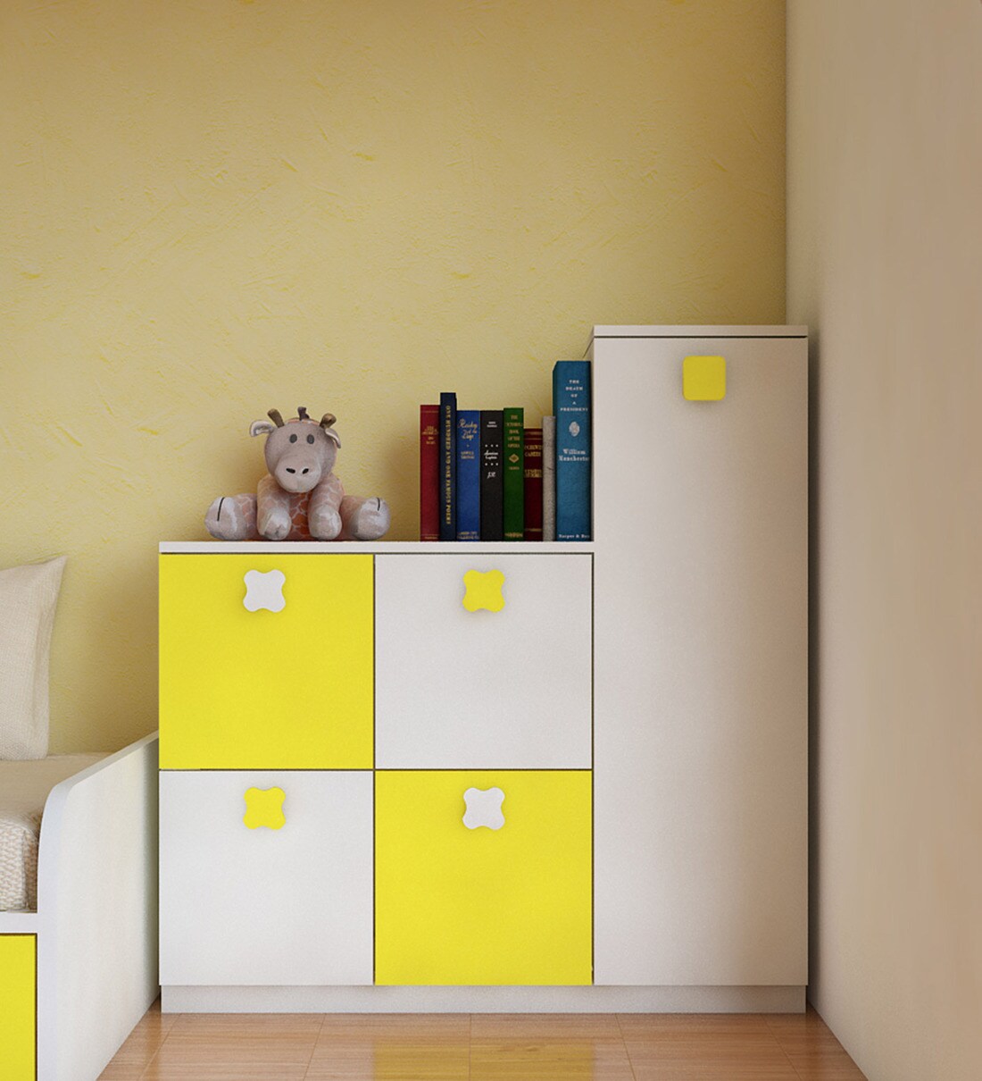 Buy Ellora Storage in Yellow Colour Online Kids Storage Kids Storage