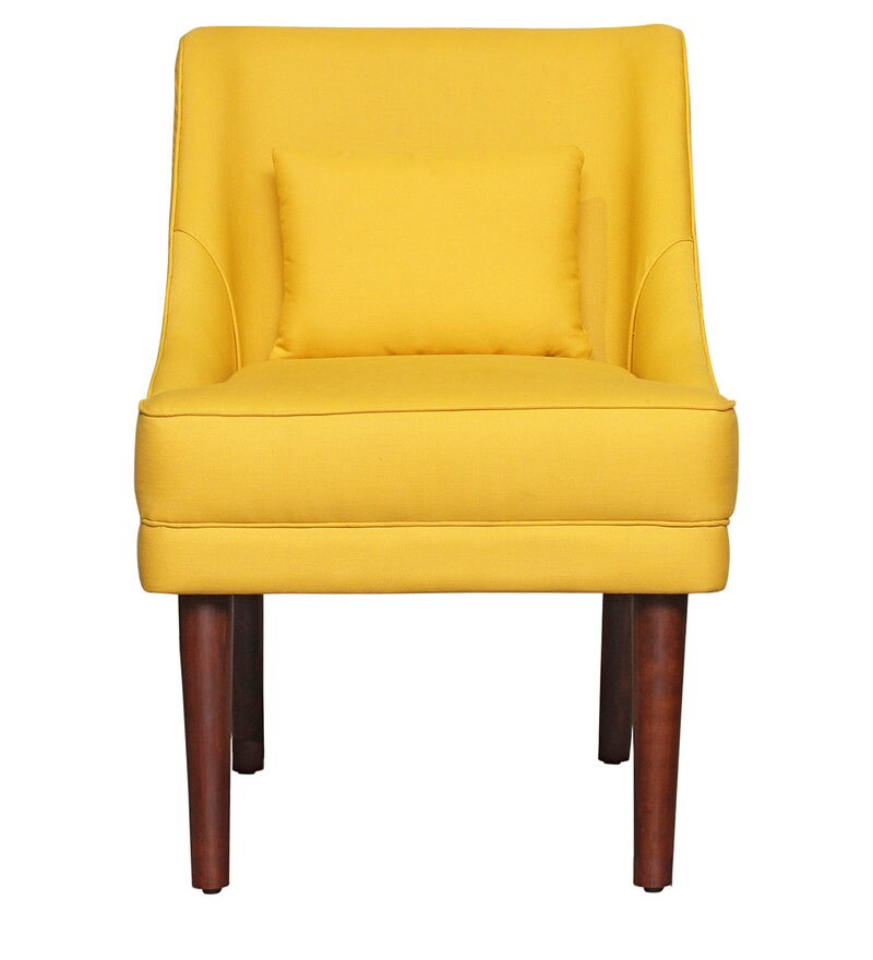 Buy Eleanor Slipper Chair in Yellow Colour By Peachtree ...