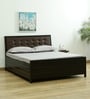 Lakecity Group Raven Metal Queen Size Bed With Hydraulic Storage In Black Colour