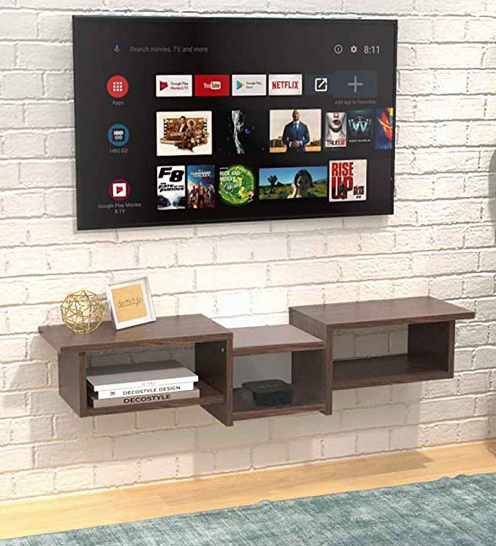 Buy Engineered Wood Set Up Box Brown Colour Online - Set Top Box ...