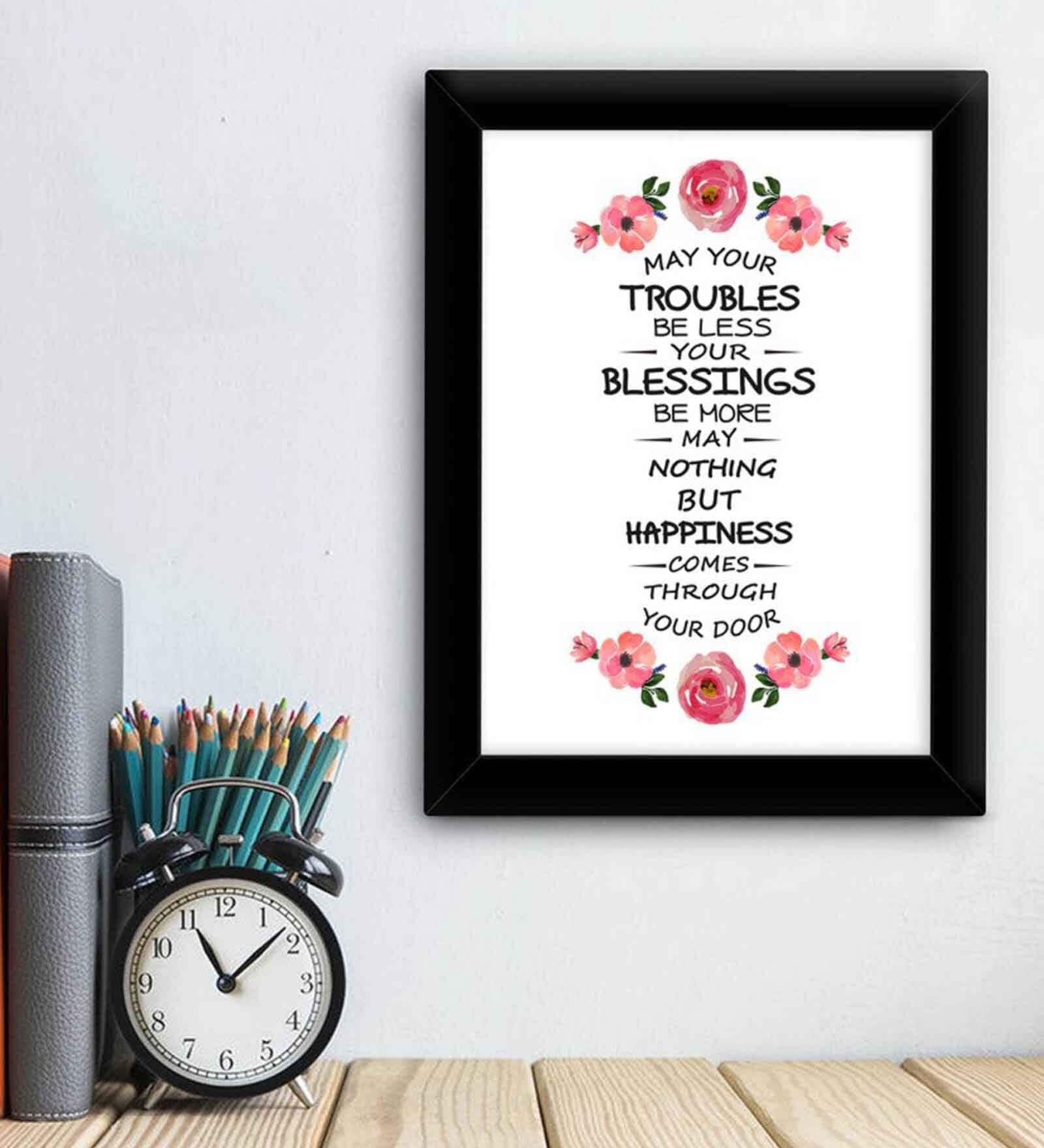 Buy Fabric Inspirational Quote Frame Art Print By Tied Ribbons Online Abstract Art Prints