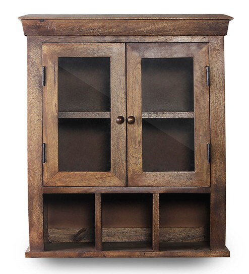 Buy Mango Wood Brown 5 Compartment Bathroom Cabinet L 26 W 10