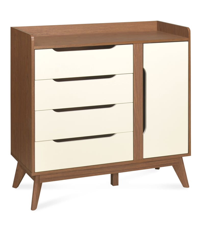 Buy Febian Chest Of Drawers With Shoe Cabinet In Walnut Colour By