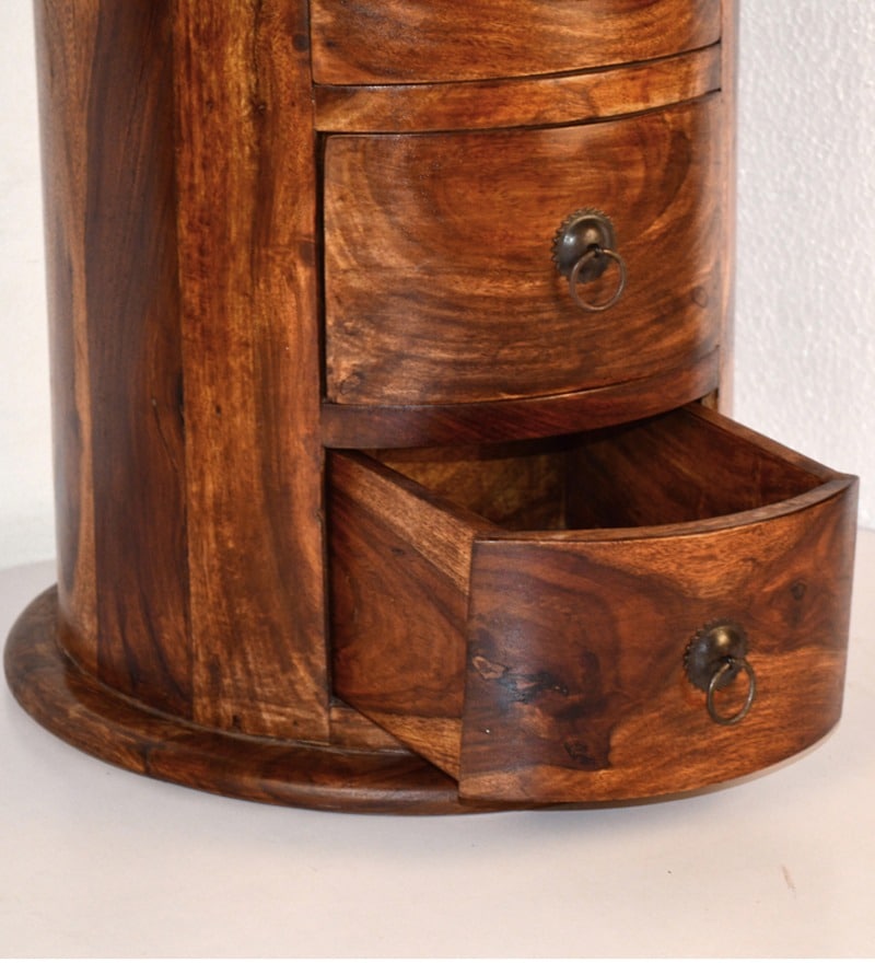 Buy Five Drawer Round Chest Of Drawers Honey Online Industrial